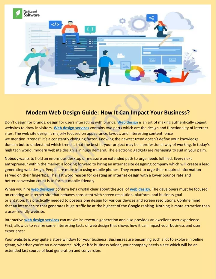 modern web design guide how it can impact your