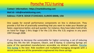 porsche tcu tuning