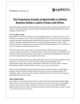press release 1 apprintable com