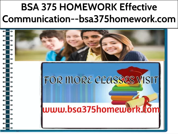 bsa 375 homework effective communication