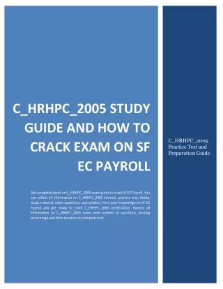 c hrhpc 2005 study guide and how to crack exam