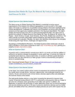quantum dots market by type by material