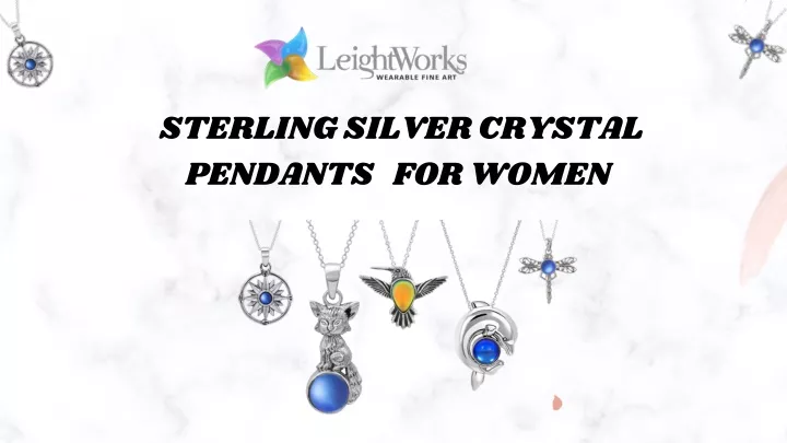 sterling silver crystal pendants for women