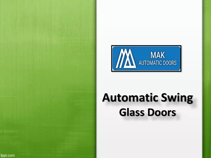 automatic swing glass doors