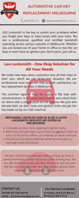 Get Automotive Key Replacement in Melbourne for Cheap