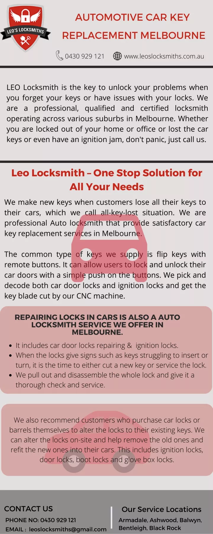 automotive car key replacement melbourne