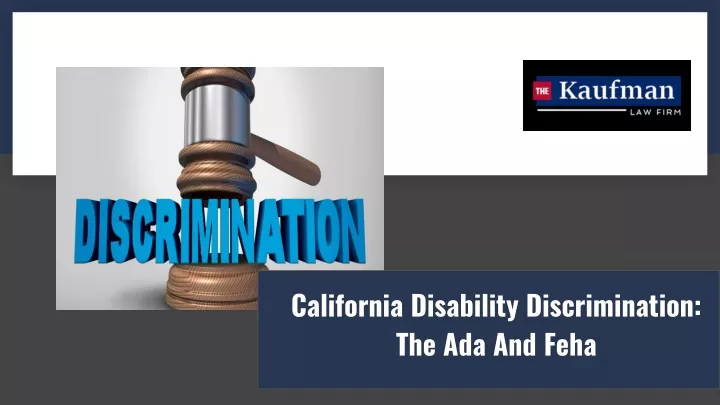 california disability discrimination