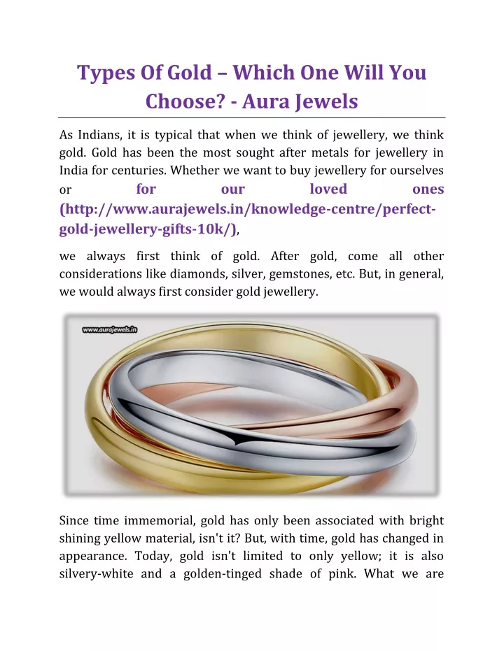 types of gold which one will you choose aura