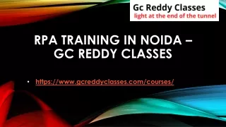 rpa training in noida gc reddy classes