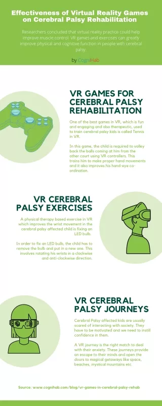 Effectiveness of Virtual Reality Games on Cerebral Palsy Rehabilitation