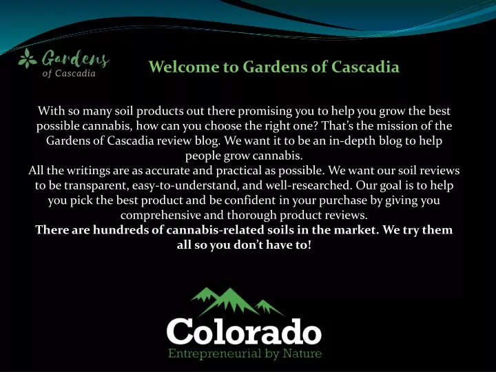 welcome to gardens of cascadia