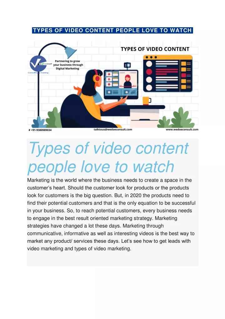 types of video content people love to watch