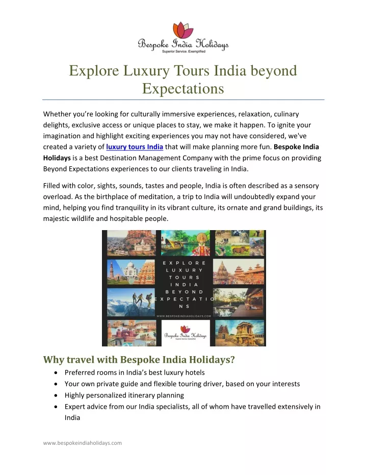 explore luxury tours india beyond expectations