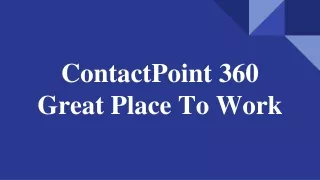 Business Process Outsourcing - ContactPoint 360