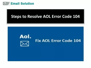 steps to resolve aol error code 104
