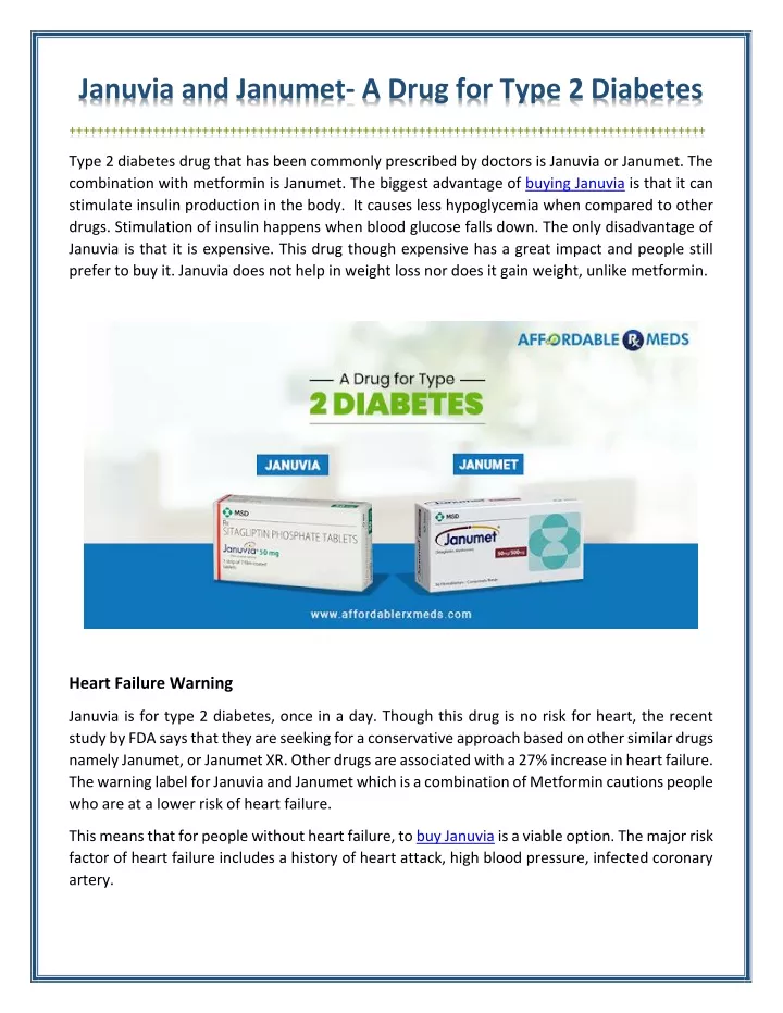 januvia and janumet a drug for type 2 diabetes