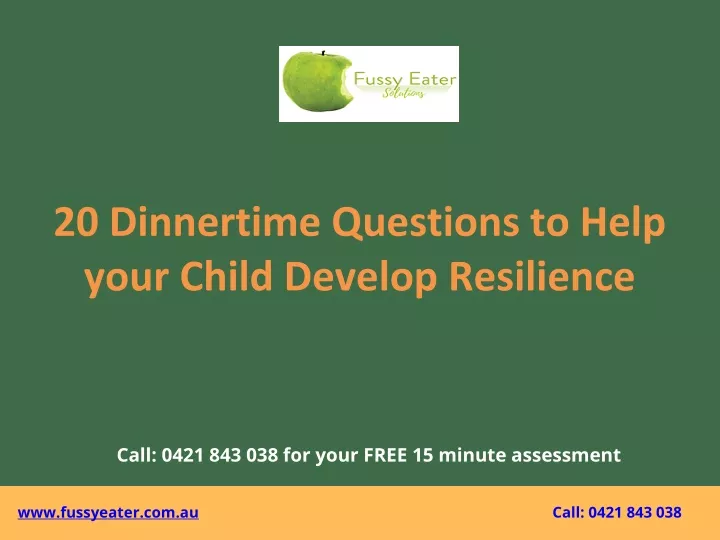 20 dinnertime questions to help your child