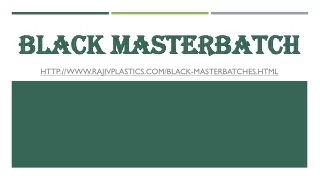 black masterbatch