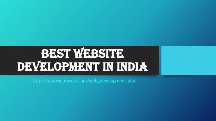 best website development in india