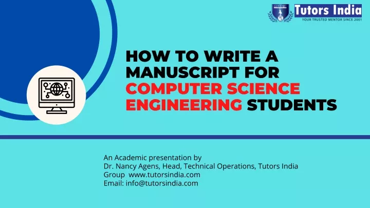how to write a manuscript for computer science