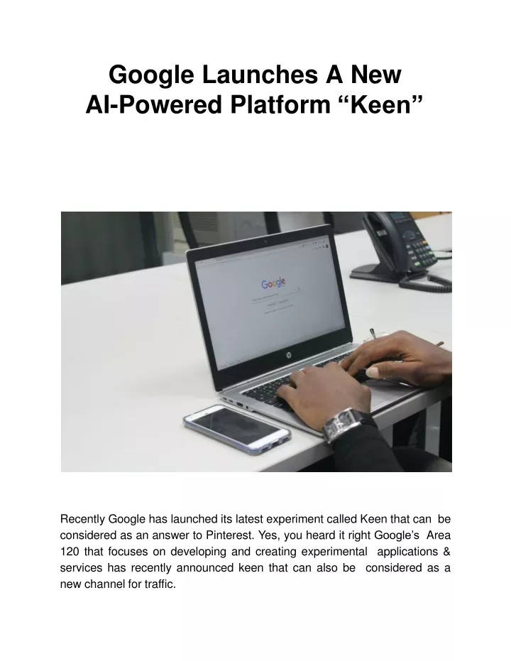 google launches a new ai powered platform keen