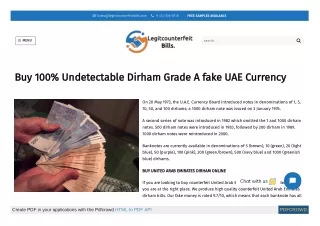 Buy High Quality Fake Emirati Dirham | Fake Emirati Dirham for Sale