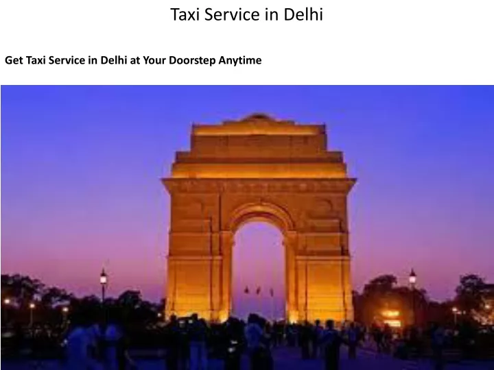 taxi service in delhi