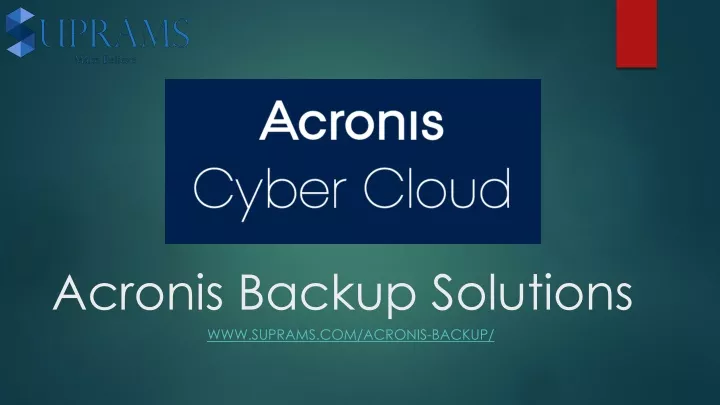 acronis backup solutions