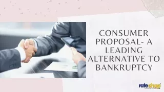 consumer proposal a leading alternative