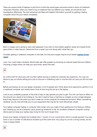 there are various kinds of laptops to pick from