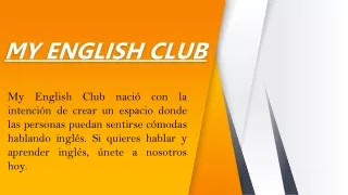 Aprenda inglés en línea de My English Club