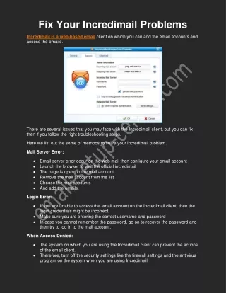 fix your incredimail problems