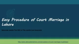 Procedure of Court Marriage in Pakistan - Perform Your Marriage By Legally