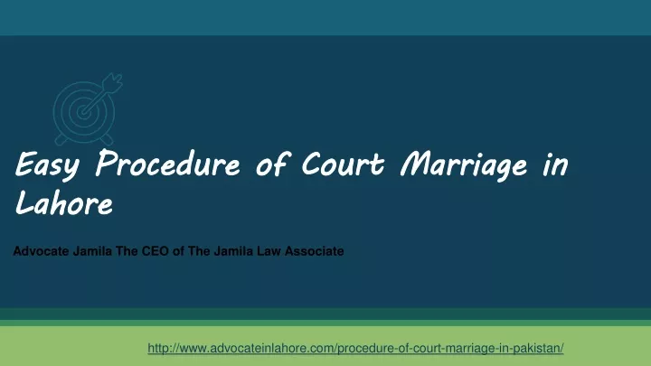 easy procedure of court marriage in lahore