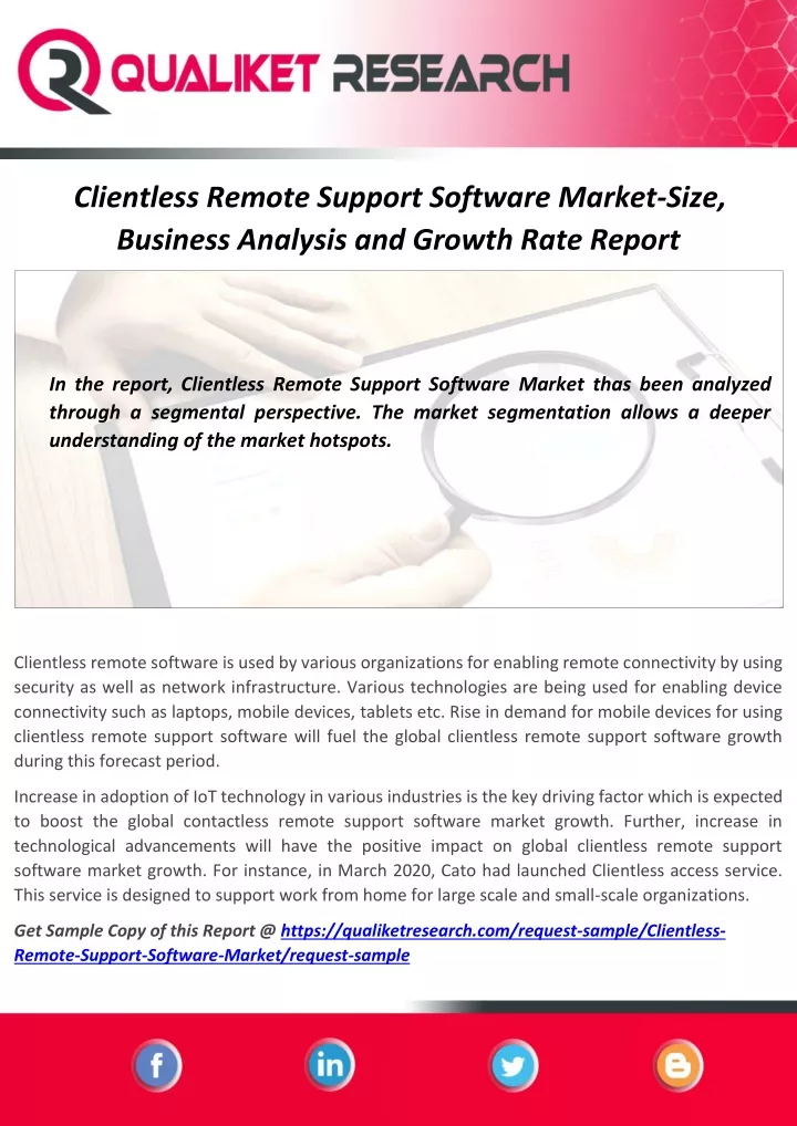 clientless remote support software market size