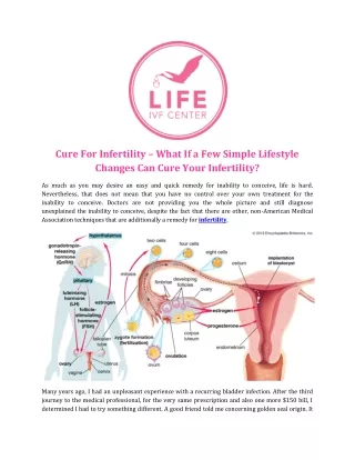cure for infertility what if a few simple