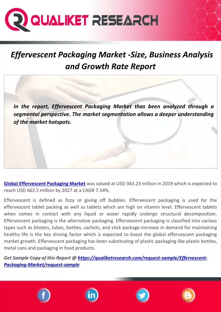 effervescent packaging market size business