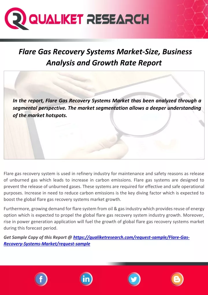 flare gas recovery systems market size business
