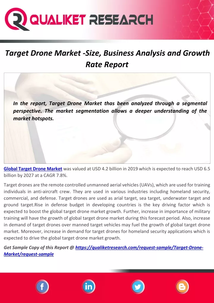 target drone market size business analysis
