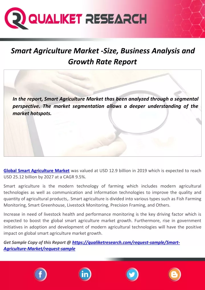 smart agriculture market size business analysis