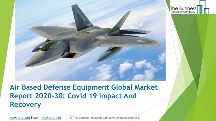 air based defense equipment global market report 2020 30 covid 19 impact and recovery