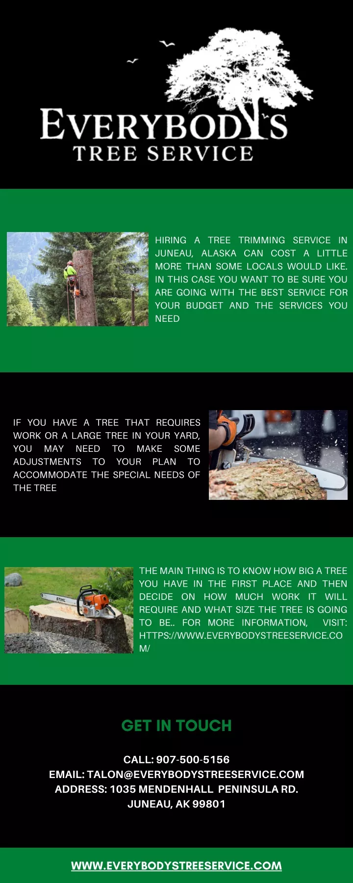 hiring a tree trimming service in