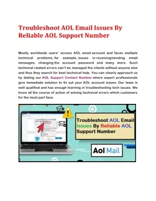 troubleshoot aol email issues by reliable