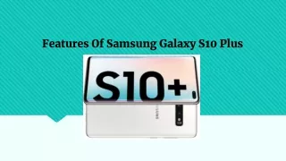 features of samsung galaxy s10 plus