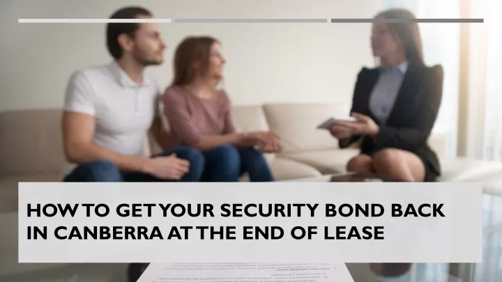 how to get your security bond back in canberra at the end of lease