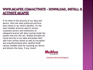 www.McAfee.com/Activate - Download, Install & Activate McAfee