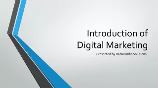 Introduction of Digital marketing