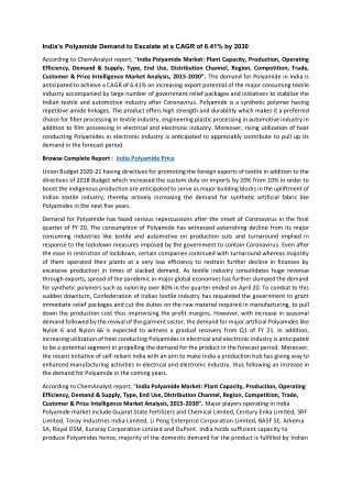 india s polyamide demand to escalate at a cagr