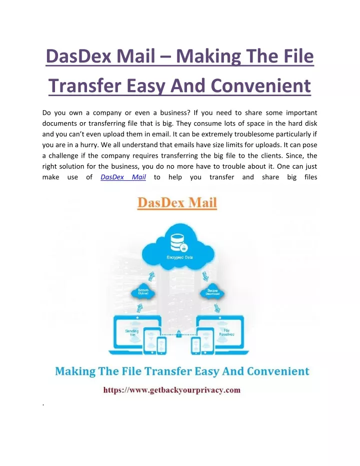 dasdex mail making the file transfer easy