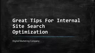 Great Tips For Internal Site Search Optimization